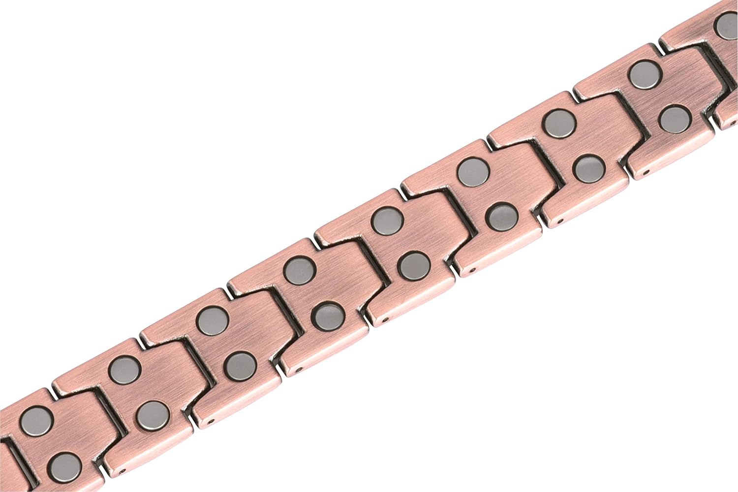 Elegant Mens Double Magnet Wide Copper Magnetic Therapy Bracelet Pain Relief for Arthritis and Carpal Tunnel: Health & Personal Care