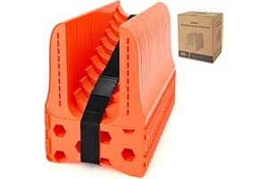Kohree RV Sewer Hose Support 20FT, Bright Orange Heavy-Duty RV Sewer Support with Adjustable Design for Campers, Easy to Set Up, Help Dumping Quickly and Securely, Comes with Carrying Strap