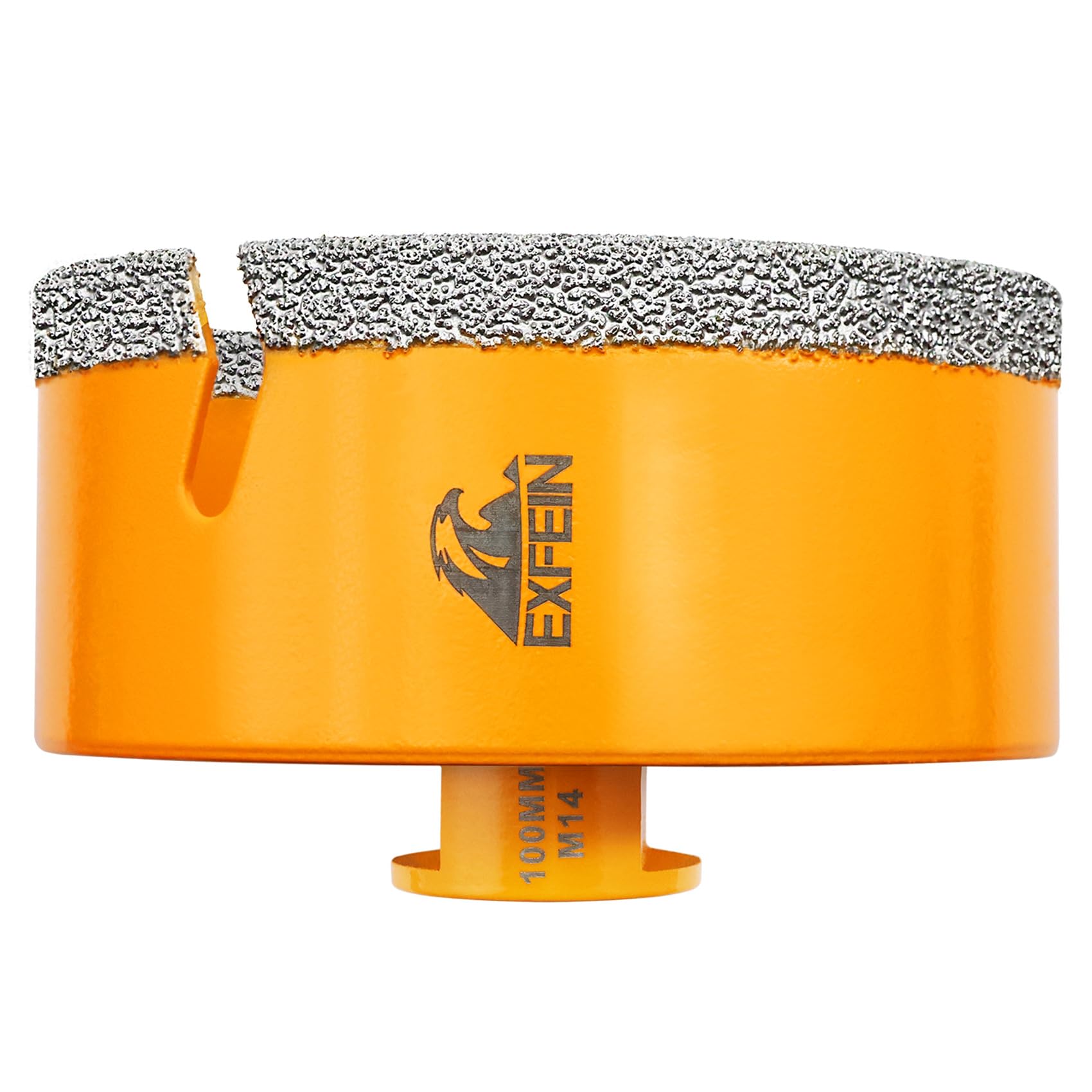 EXFEIN Diamond Core Drill Bit - 100MM Tile Hole Saw for Ceramic, Porcelain, Marble, Brick, Granite - M14 Thread, Dry Core Drill Bit — image 1