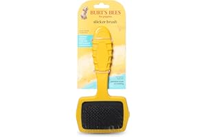 BURT'S BEES FOR PETS Small Slicker Brush for Dogs with Thick or Curly Hair with Handle Made from Recycled Plastics Collected from Coastal Communities | De-Shedding Dog Brush Removes Knots and Matting