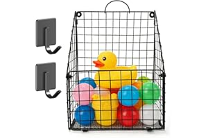 Bath T_oy Storage Organizer Basket: Large Metal Bathtub to_y Holder, Bath to_y Holder for Bathtub for Easy Access and Sorting