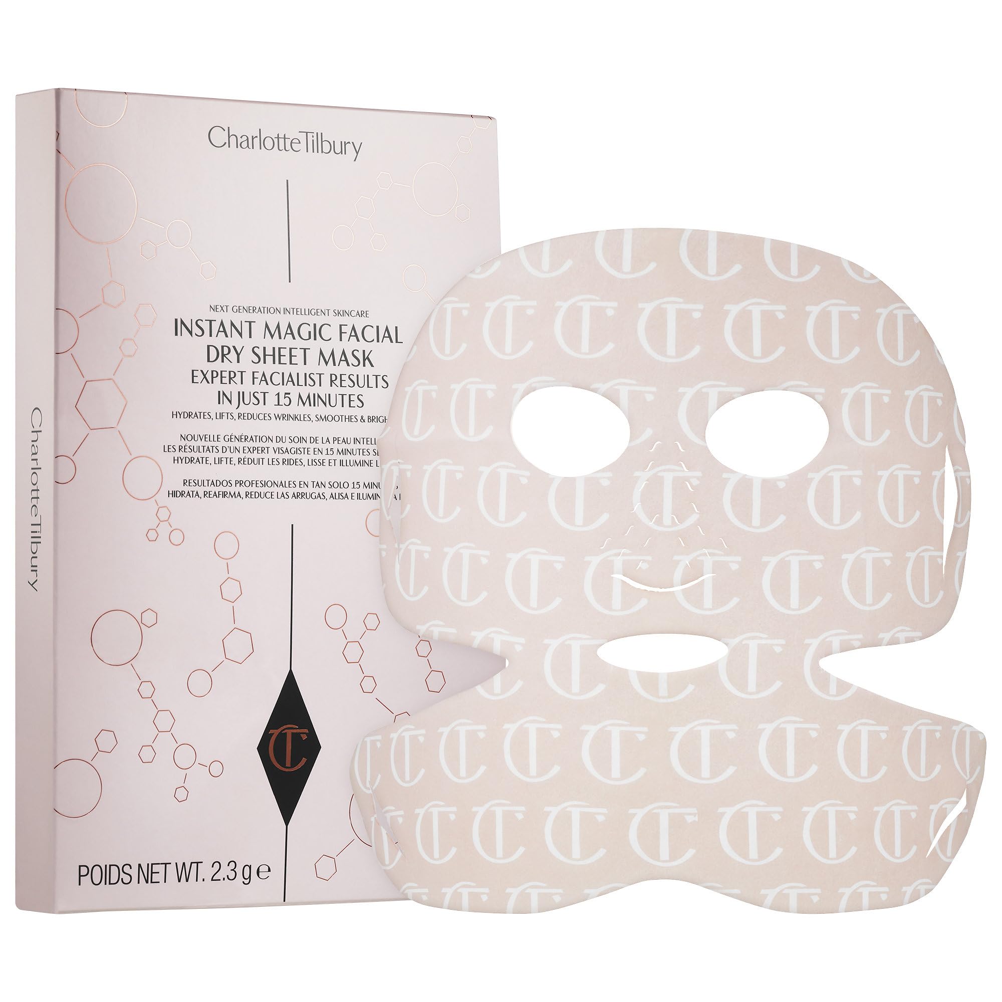 CHARLOTTE TILBURY Instant Magic Skincare Facial Dry Sheet Mask 4-Pack BNIB