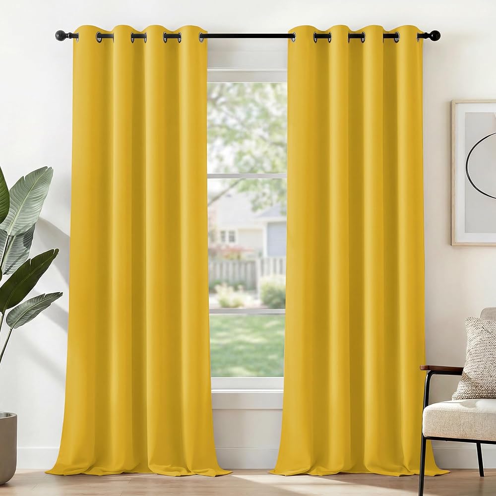 Deconovo Blackout Curtains Eyelet Thermal Insulated Noise Reduction Girls