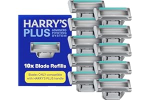 HARRY'S PLUS: Razor Refills - 10 Razor Blade Cartridges - Compact Cartridge Design for Precise Control - Shaving Kit for Men