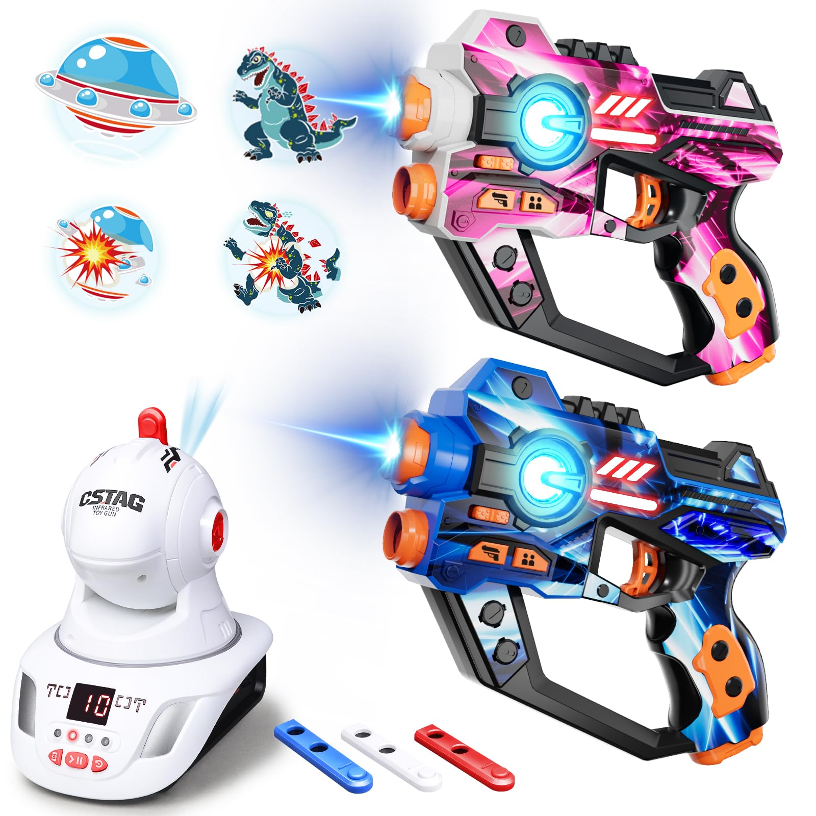 Photo 1 of Electronic Tag Guns Set for Kids & Adults (3+) - 2 Player Electronic Shooting Game with Digital LED Score Display, for Boys & Girls
