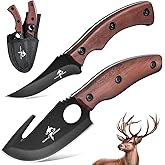 Purple Dragon Fixed Blade Outdoor Knives Set, High Carbon Steel Specialist and Precision Knife, Portable Field Utility Kit with Sheath, Christmas Gift for Men
