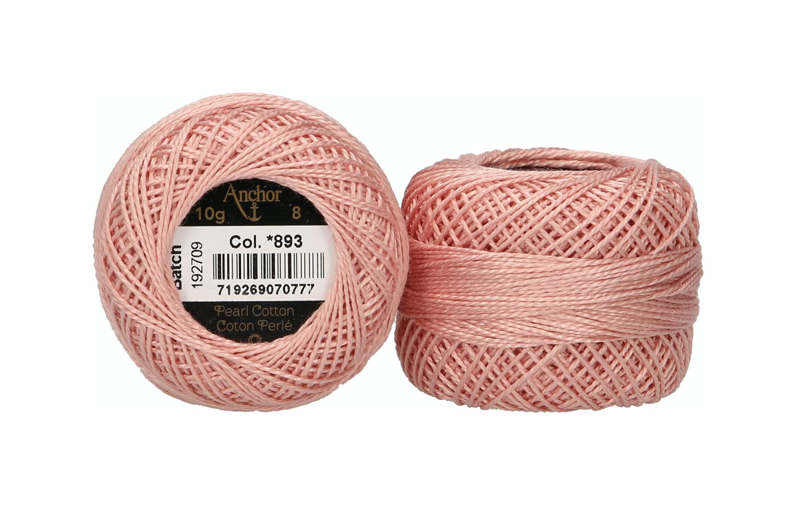 Anchor 4591008-00893 Embroidery Thread, 100% Cotton, Fraise, Thickness 8, 82 m — image 1