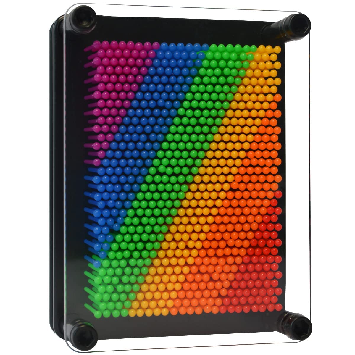 Photo 1 of Foreverkeyu 3D Pin Art Toy 5*3.75in Rainbow Pin Art Sensory Fidget Board Game Toy Pin Impression Toy Sculpture Toys Hand Pin Toy Gift for Kids, Girls, Boys, Adults