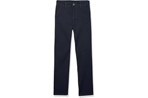 Izod Boys' School Uniform Twill Pants, Flat Front & Comfortable Waistband with 5 Pockets