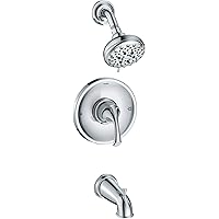 Moen Idora Chrome Posi-Temp Tub and Shower Set with Showerhead, Lever Handle, Tub Spout and Valve Included, 82115
