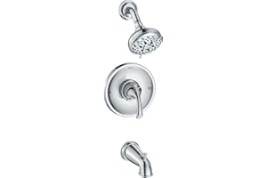 Moen Idora Chrome Posi-Temp Tub and Shower Set with Showerhead, Lever Handle, Tub Spout and Valve Included, 82115