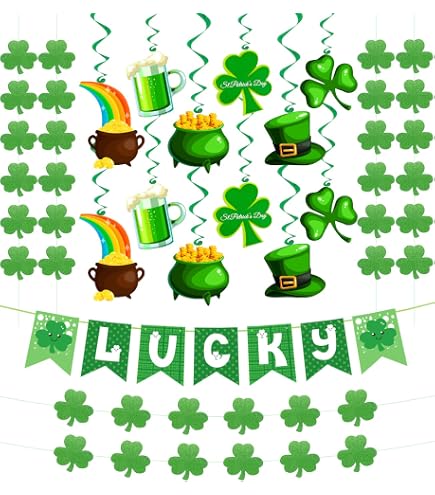 24 Pièces De Trèfle En Plastique – Décoration Saint Patrick | Porte-bonheur Vert Pour Fête Et Déco
