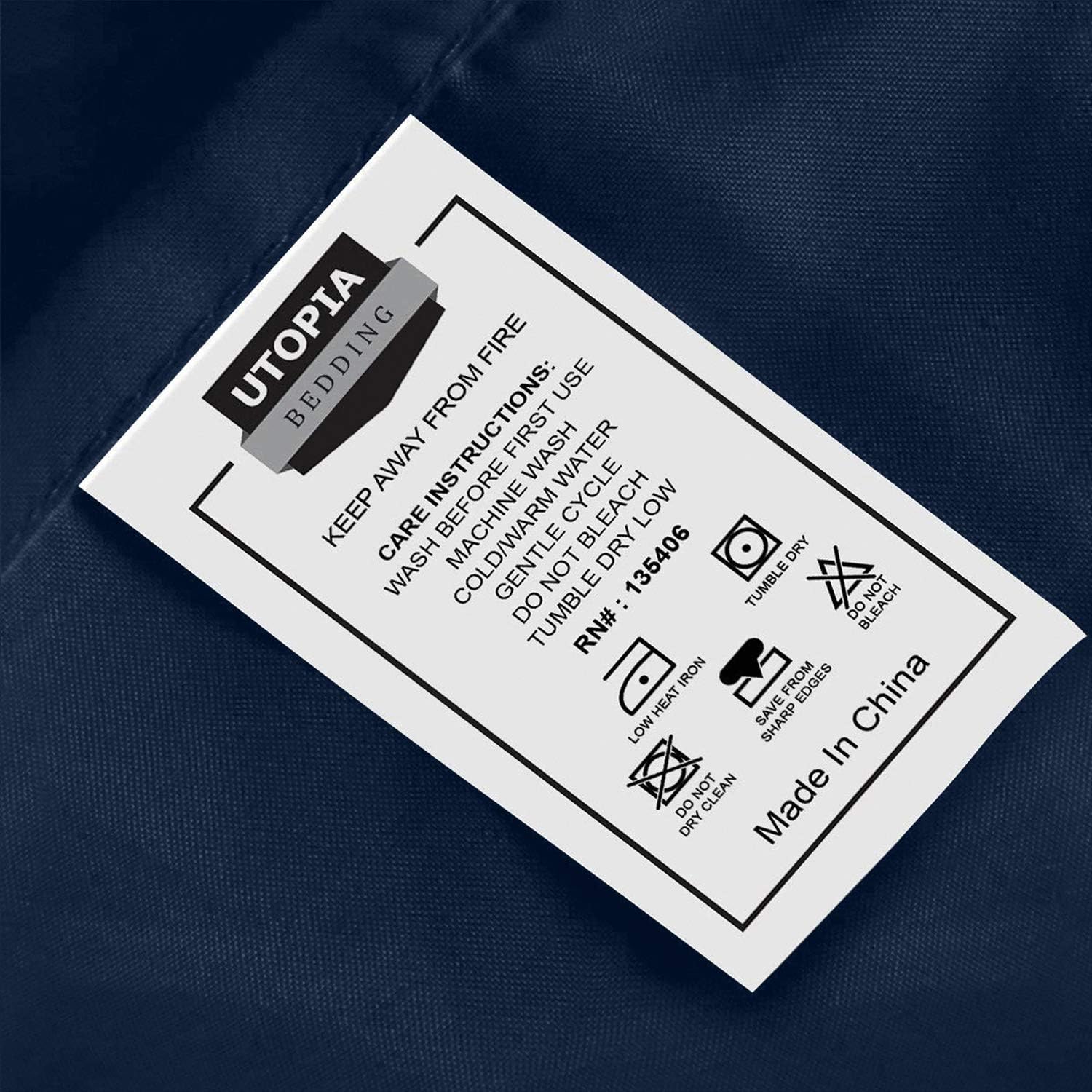 Utopia Bedding Bed Sheet Set - 4 Piece Queen Bedding - Soft Brushed Microfiber Fabric - Shrinkage & Fade Resistant - Easy Care (Queen, Navy): Home & Kitchen