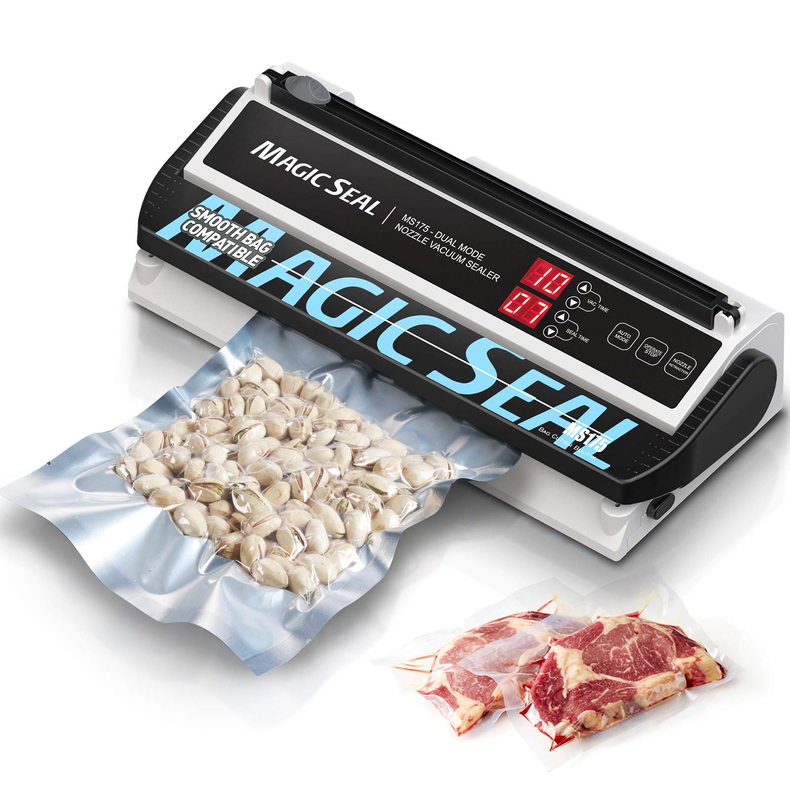 Magic Seal Vacuum Sealer + Smooth Chamber Vacuum Sealer Rolls (10''x50' -2 rolls)