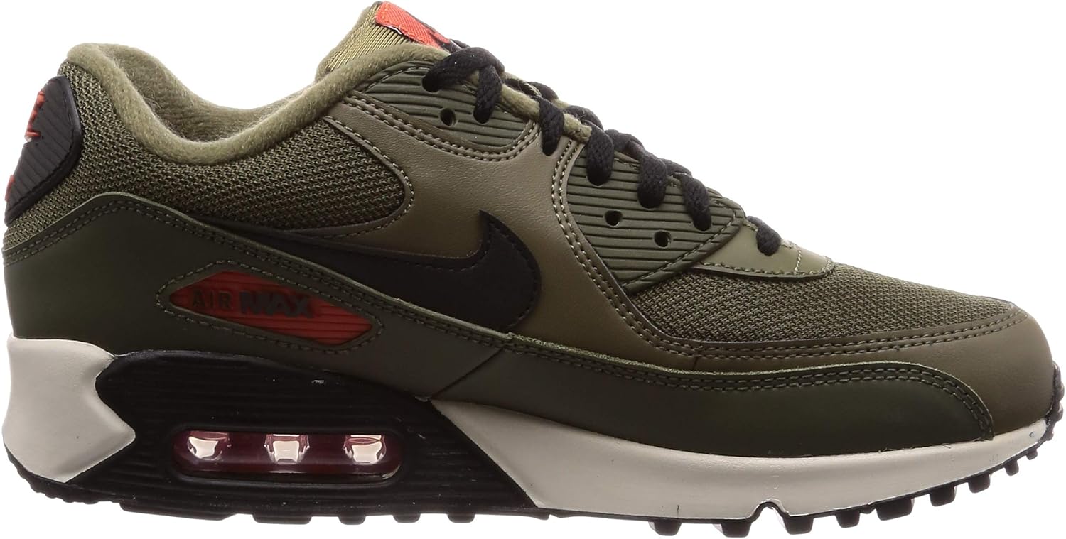 air max 90 trainers medium olive black team orange cargo khaki