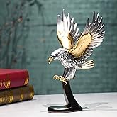 Eagle Resin Sculpture, Office Desk Decor, Home Decoration, Soaring Eagle Statue, Handcrafted Resin Art, Housewarming Gift, Ea