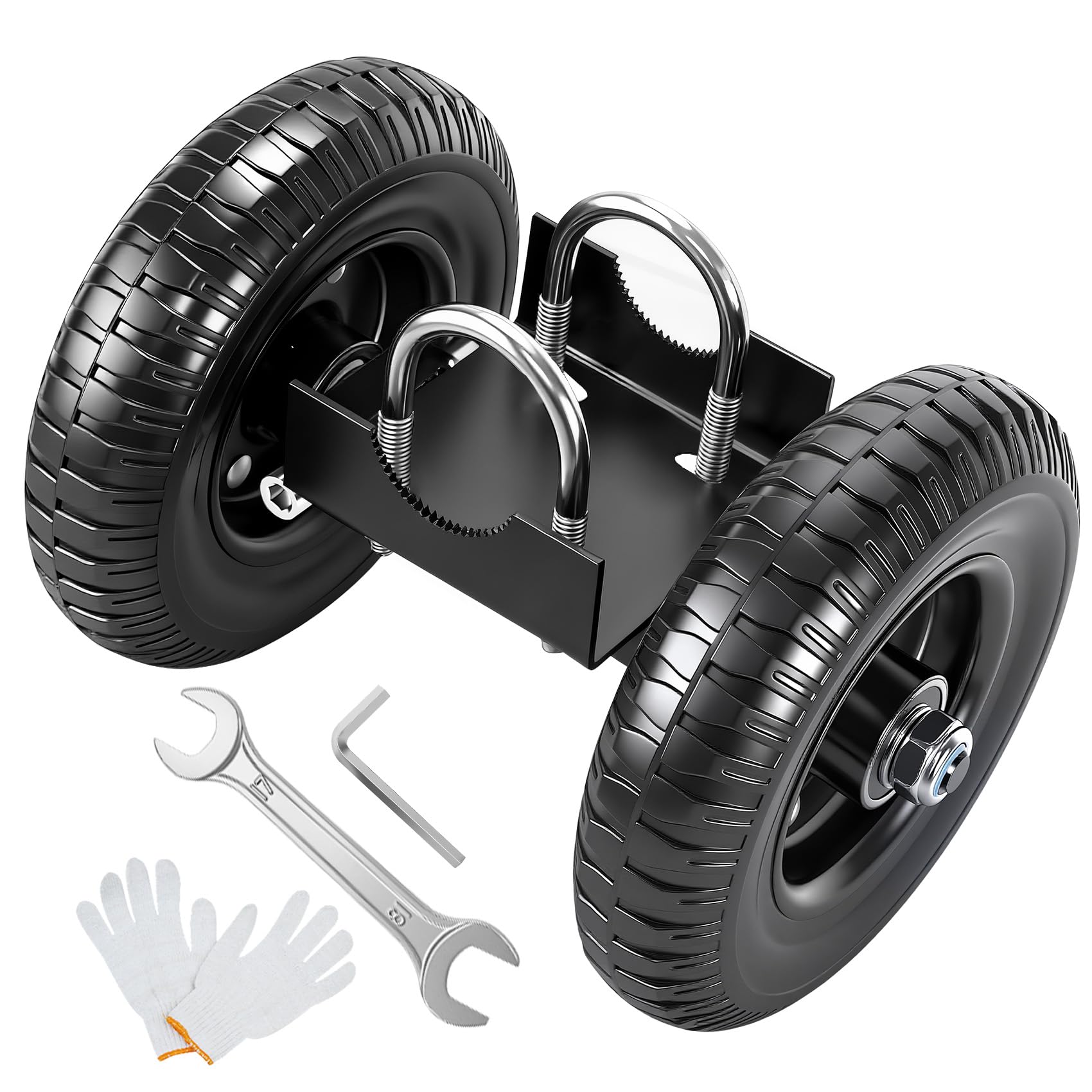 Photo 1 of 8 Inch Heavy Duty Rolling Gate Wheel, Sliding Gate Rollers for Metal Tube Gate and Chain Link Fence, Driveway Entrance Gates, Commercial & Industrial Use, Max Load 660 lbs