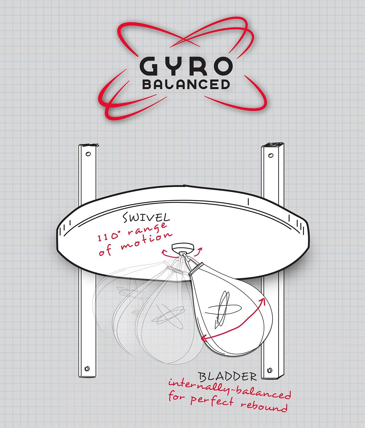 TITLE Boxing Gyro Balanced Speed Bags : Speed Punching Bags : Sports & Outdoors