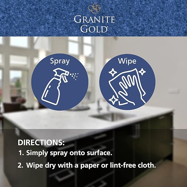 GRANITE GOLD QUARTZ CLEANER SPRAY FOR ALL QUARTZ COUNTERTOP SURFACES, 24 FLUID OUNCES