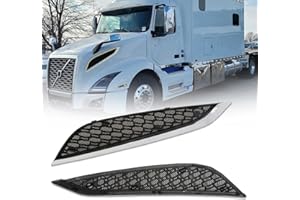 Unitedlu Replacement Side Hood Air Intake Grille for 2018+ Volvo VNL Semi Trucks Driver Left Side