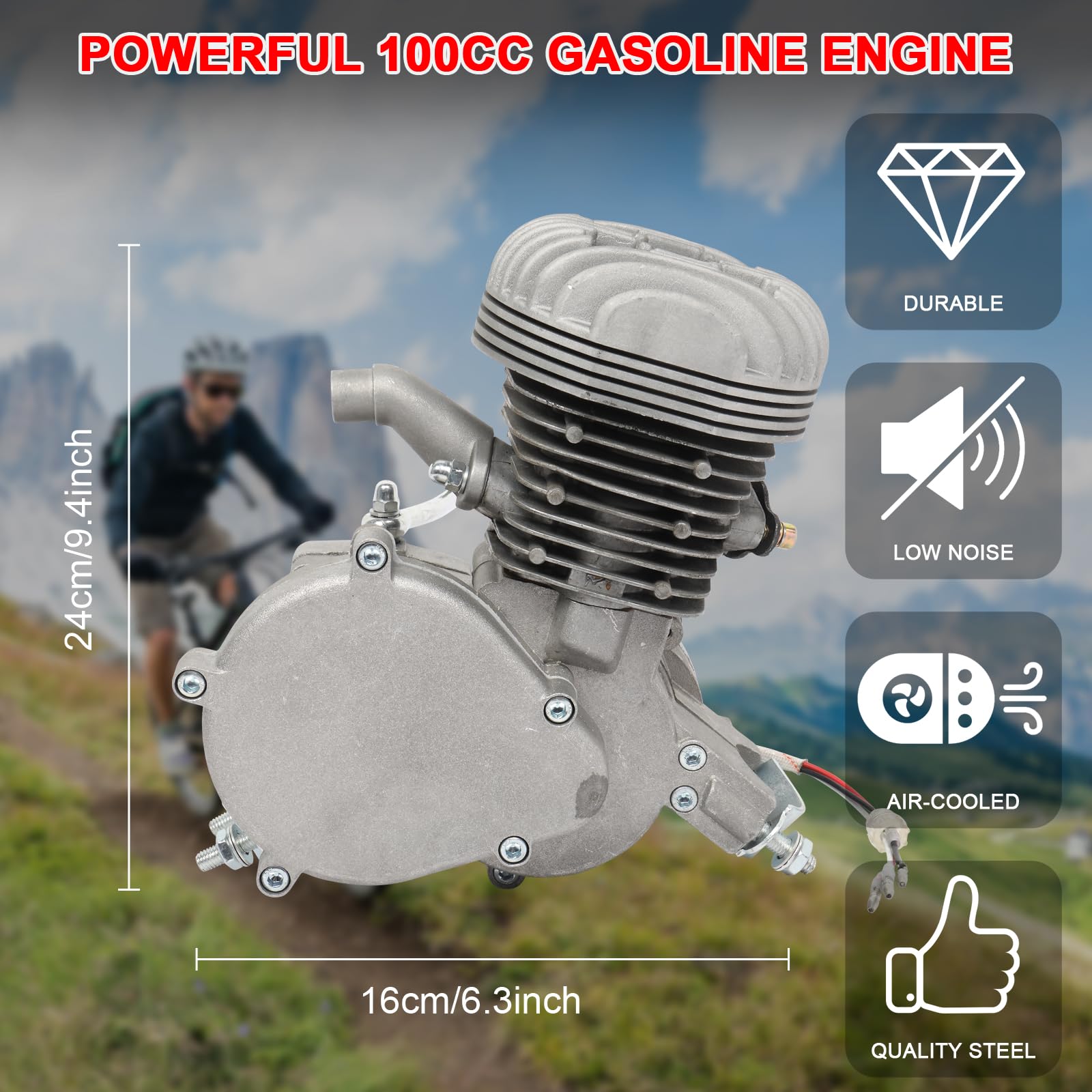 Mua Ktaxon 100cc Bicycle Engine Kit, 2 Stroke Bike Engine Kit, Gas Bike ...