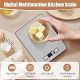 HomeFashion Digital Kitchen Scales 10 kg 1 g Backlit Stainless Steel 23x17 cm view 2
