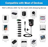Etopgo Universal Power Adapter 12W 3-12V 1A with 8 Tips, DC Plug 5.5x2.1mm view 5