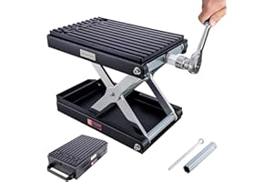 CXRCY 1400 LBS Motorcycle Lift Scissor Jack with Handle,Carbon Steel Upgraded Dirt Bike ATV Steel Motorcycle Hoist Stand with
