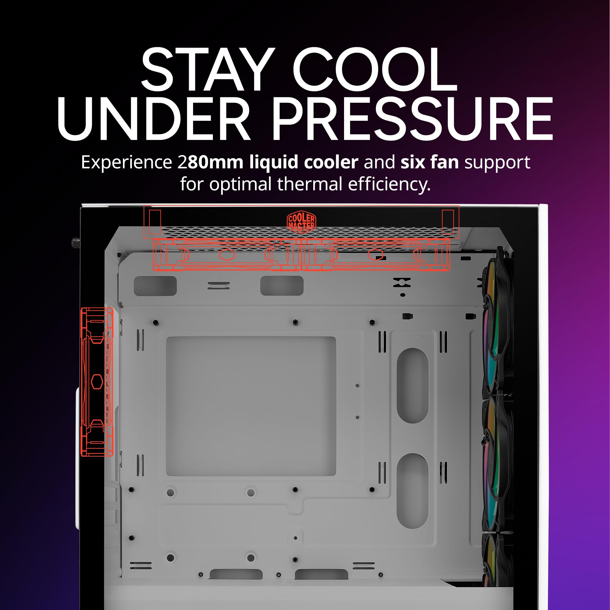 Cooler Master Elite 301 White Micro-ATX High Airflow Minimalist PC Case, 365mm GPU Max, Compatible RTX 5080|RX 7090 XT, 280mm AIO Max, Type C, Tempered Glass, Triple 120mm aRGB PWM Fan, Intakes Grill