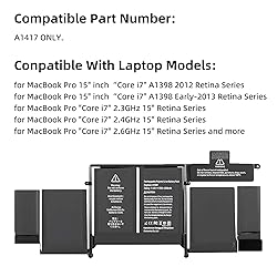 YXKC A1502 Battery Replcaement A1582 for MacBook