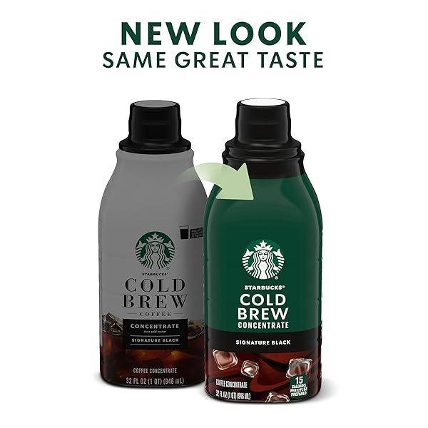 STARBUCKS COLD BREW COFFEE CONCENTRATE, SIGNATURE BLACK ICED COFFEE, 32 FL OZ