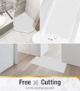 HITSLAM Non Slip Shower Mat 60x40 cm PVC Loofah Drain Fast Dry White view 9