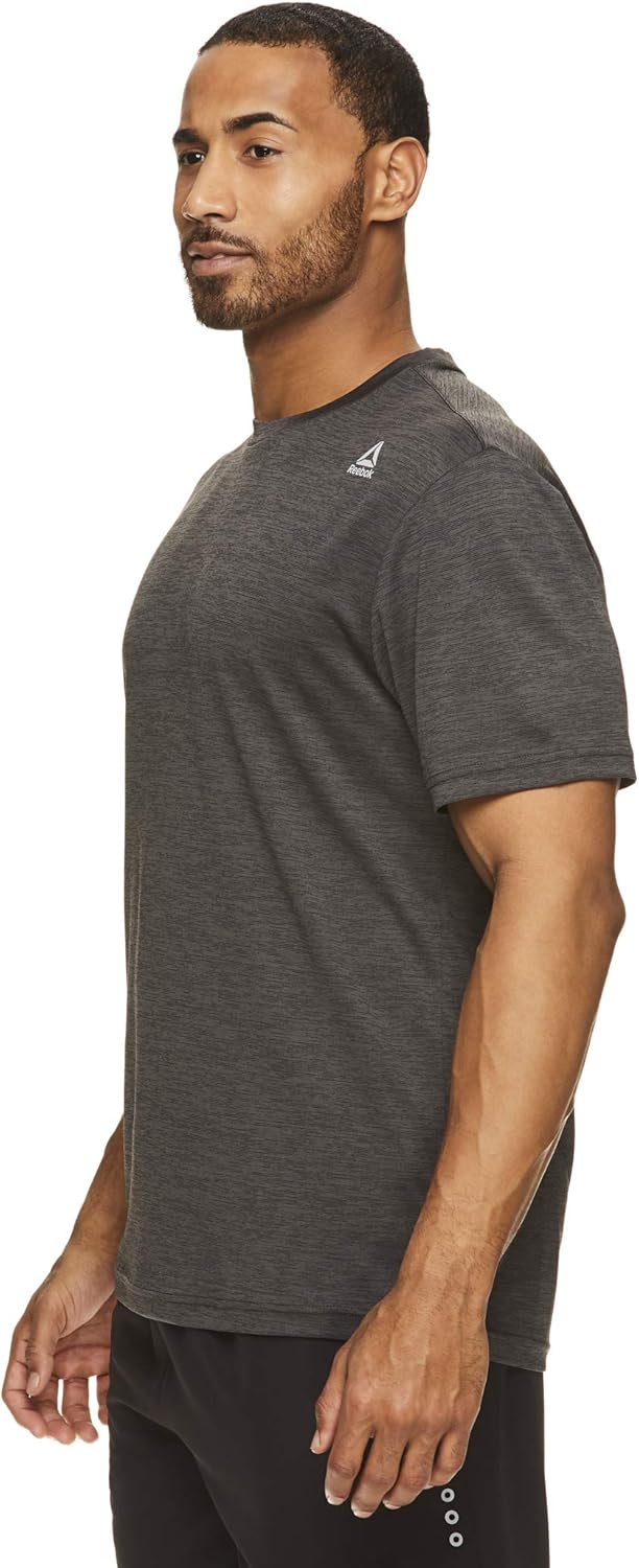 Reebok Men's Supersonic Crewneck Workout T-Shirt Designed with Performance Material: Clothing