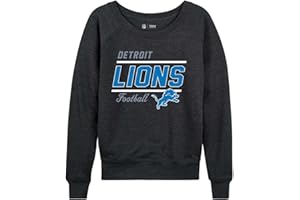 Team Fan Apparel NFL Womens Crew Neck Light Weight, Gameday Apparel, Slouchy Fit Raglan Crewneck Pullover for Women