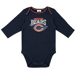 Gerber Unisex Baby Standard NFL 2 Pack Long Sleeve