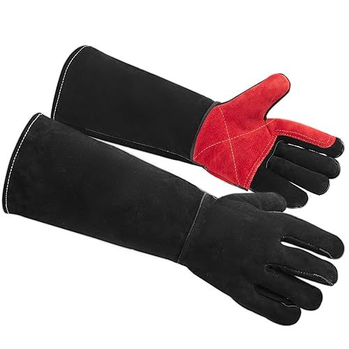 MEYEEBO Animal Handling Glove, Double Leather Reinforced Padding