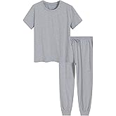 Latuza Women's Petite Pajama Sets Short Length 2 Piece Cotton Sleepwear