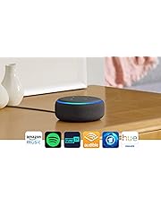 Echo Dot (3. Gen.) Intelligenter Lautsprecher mit Alexa, Anthrazit Stoff