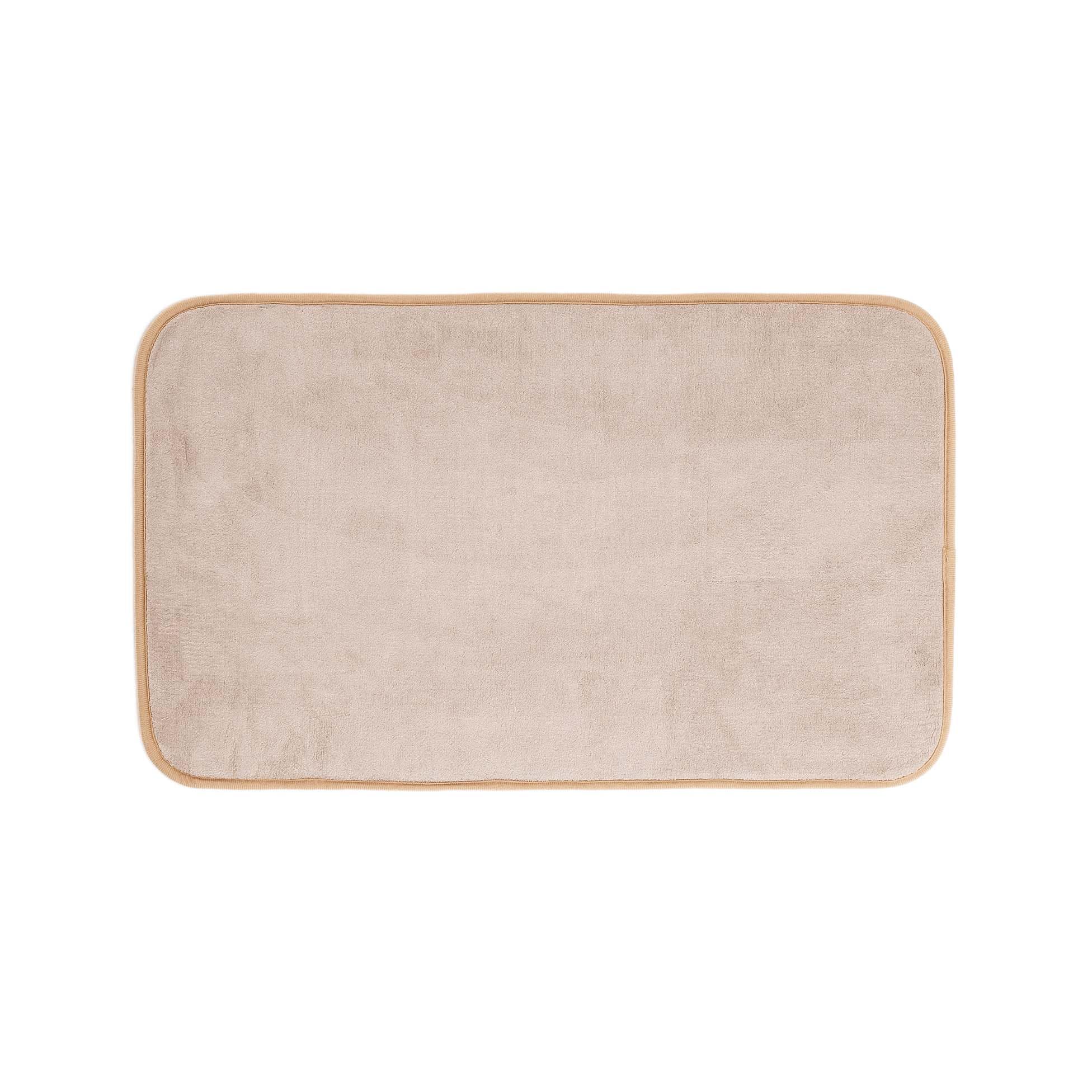 Douceur d'Intérieur Vitamin Bathroom Rug, Polyester, taupe, 45 x 75cm