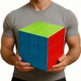 Giant Magic Cube 3x3, 18CM Extra Large Stickerless Puzzle Cube for All Ages | Stress Relief Educational Toy, Collectible Cube, Novelty Birthday Christmas Gift for Kids, Teens &amp; Adults