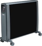 Dimplex FuturRad 3kW Portable Eco Digital Radiator Black Glass view 1