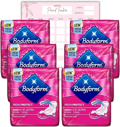 Caliko Bodyform 10 Ultra Sanitary Towels with Wings Normal Flow Pack 6