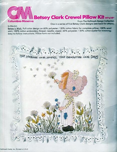 Amazon Com Betsey Clark Crewel Pillow Kit