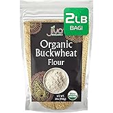 Jiva Organics Buckwheat Flour (Dark) 2 LB Bag - Vegan, Non-GMO, Kuttu, Earthy Flavor