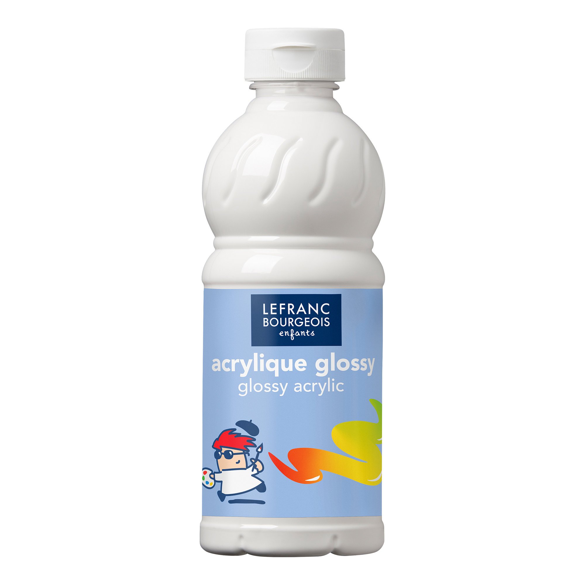 Lefranc Bourgeois Glossy Acrylic Liquid for Children 500 ml Bottle White