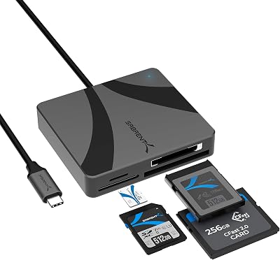SABRENT CR-C4PM Memory Card Reader CFexpress Type B UHS-II SD Micro SD