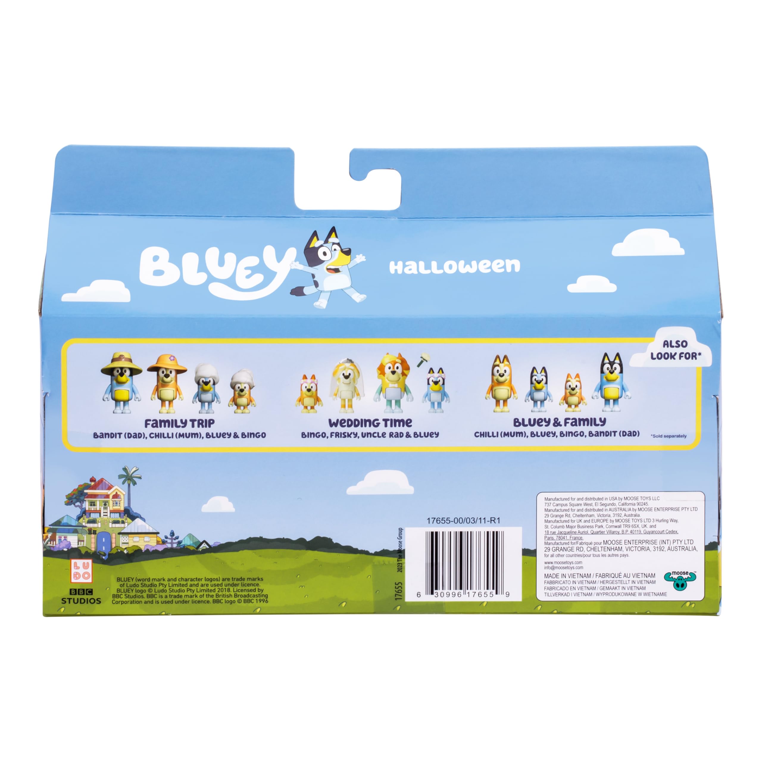 Bluey Figure 4-Packs, Halloween, 2.5