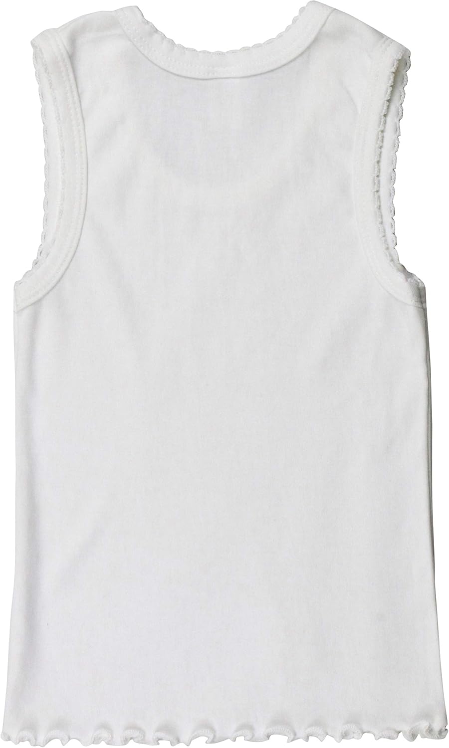 ToBeInStyle Girl's 4 Pack Ruffle Hem Cotton Tank Tops: Clothing