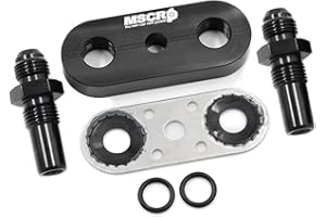 WNSEU MSCRP Cooler Line Plate Compatible with 6L80E 6L90E 8L90E with Gasket and 6AN Fittings