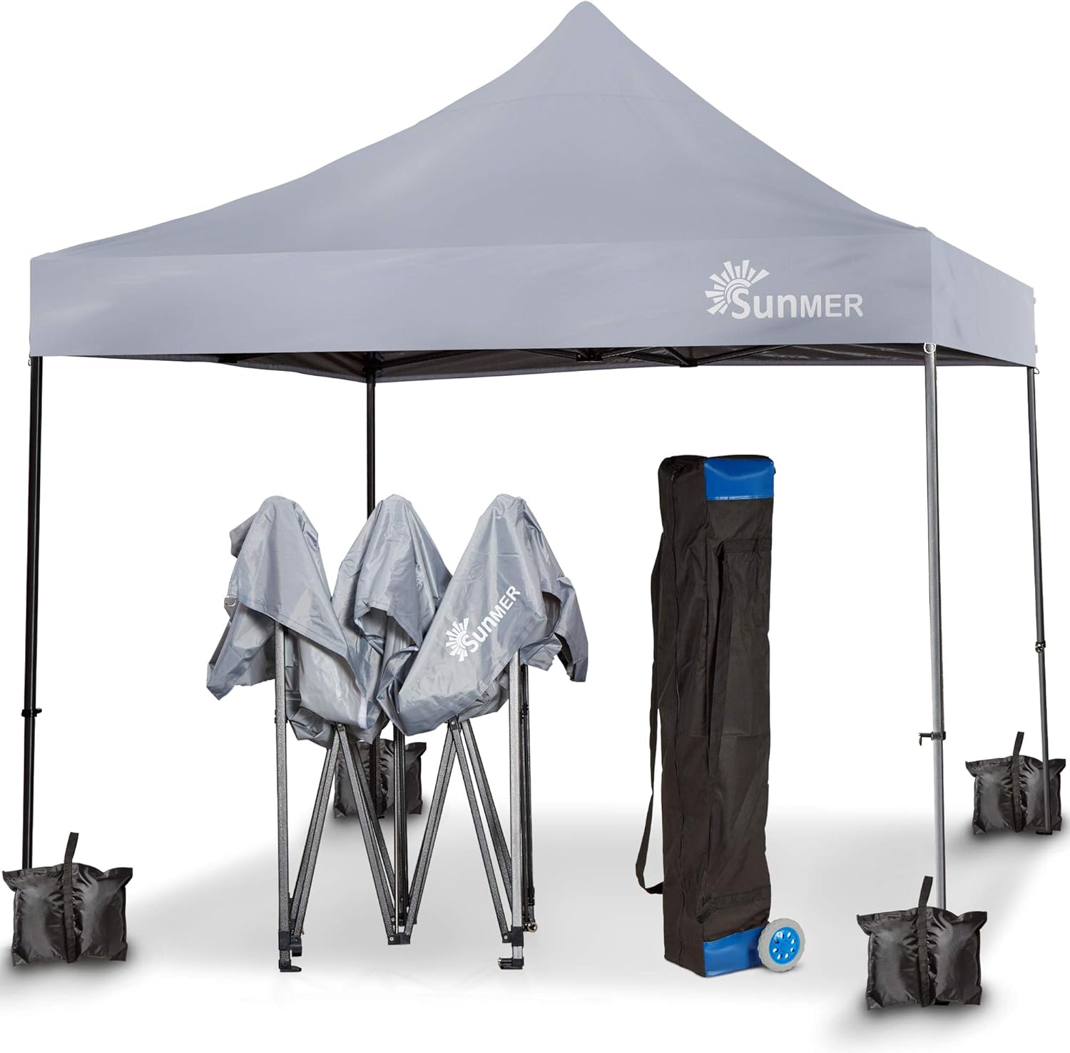 SUNMER 3x3M PopUp Gazebo, Heavy Duty Steel Frame, Fully Waterproof, Wheeled Bag Included For SUNMER 3x3M PopUp Gazebo, Heavy Duty Steel Frame, Fully Waterproof, Wheeled Bag Included For